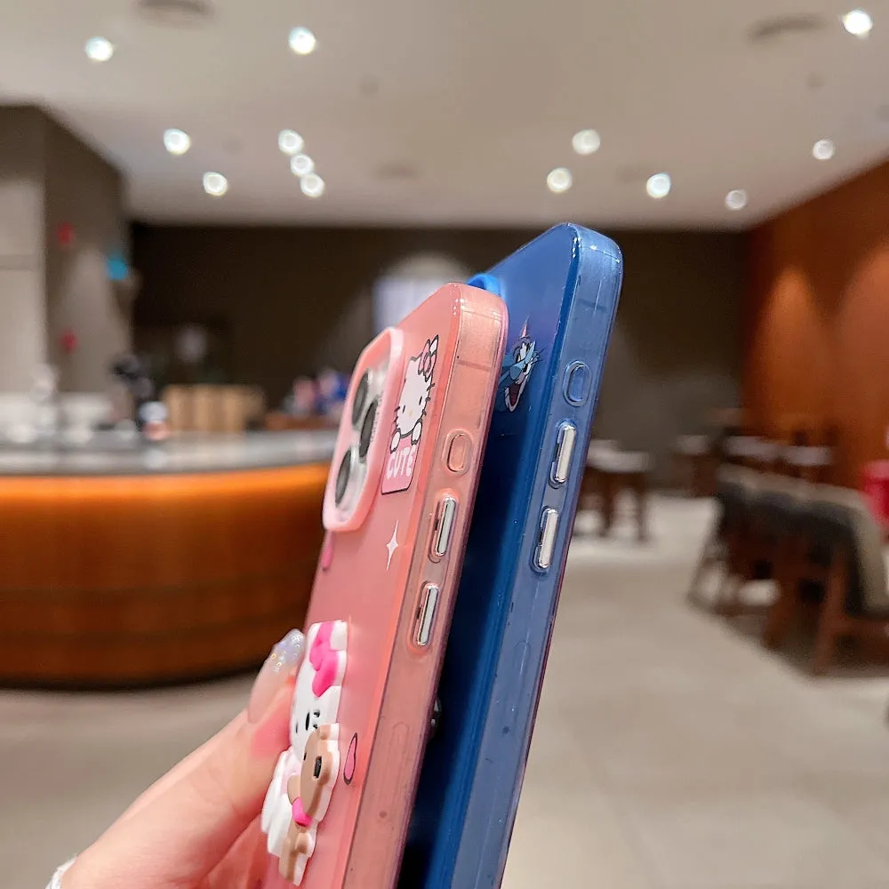 Colorful Printed and 3D Embossed Cartoon Phone Case - Mi Note 13 (5G)