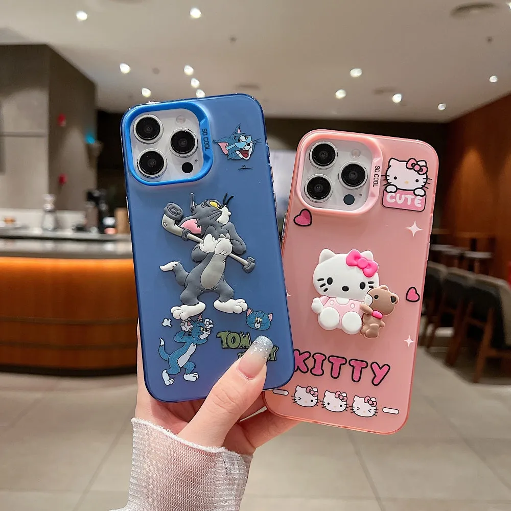 Colorful Printed and 3D Embossed Cartoon Phone Case - Mi Note 13 (5G)