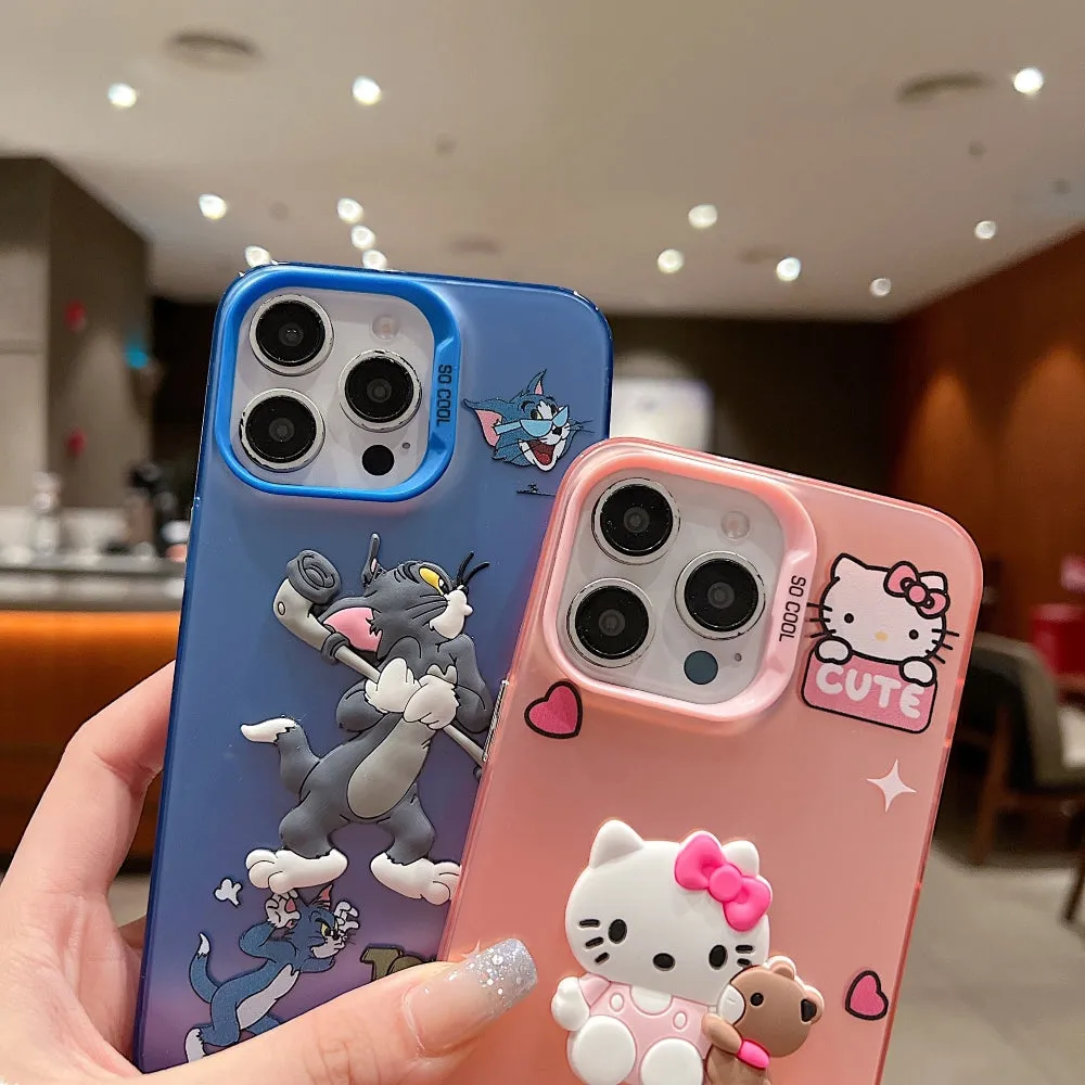 Colorful Printed and 3D Embossed Cartoon Phone Case - Mi Note 13 (5G)