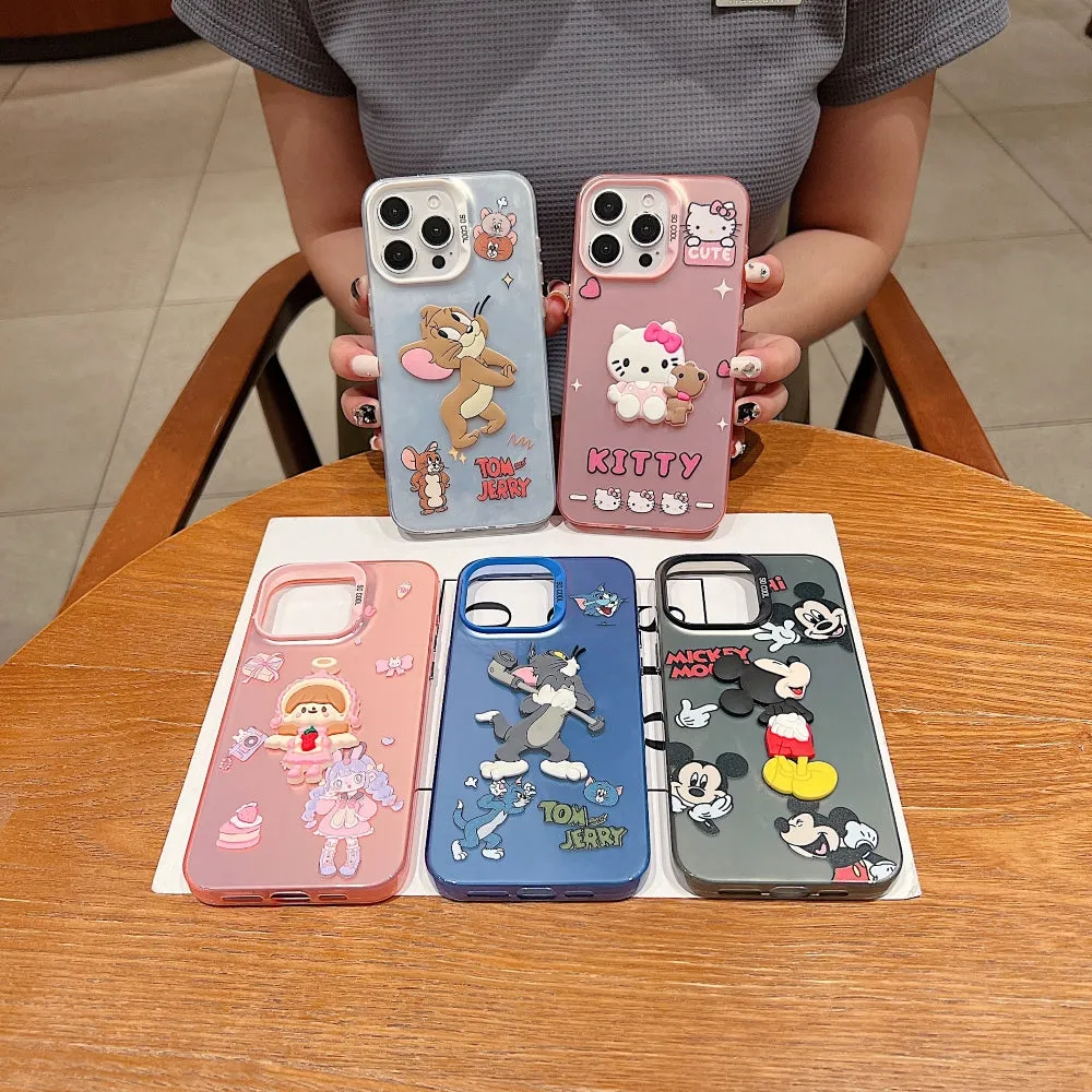 Colorful Printed and 3D Embossed Cartoon Phone Case - Mi Note 13 (5G)