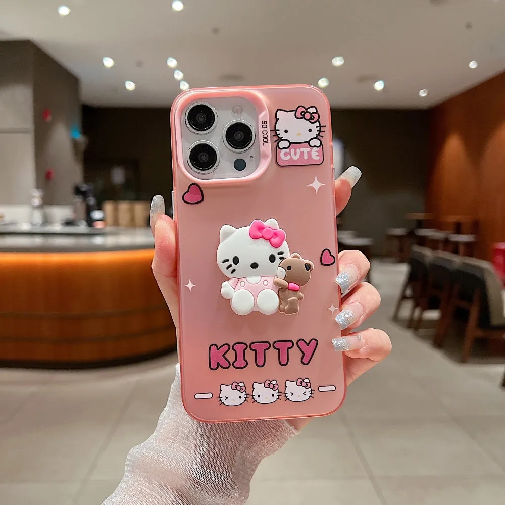 Colorful Printed and 3D Embossed Cartoon Phone Case - Mi Note 13 (5G)