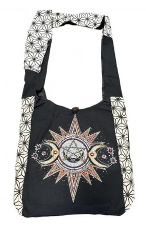 Cotton Embroidered Pentagram Bag
