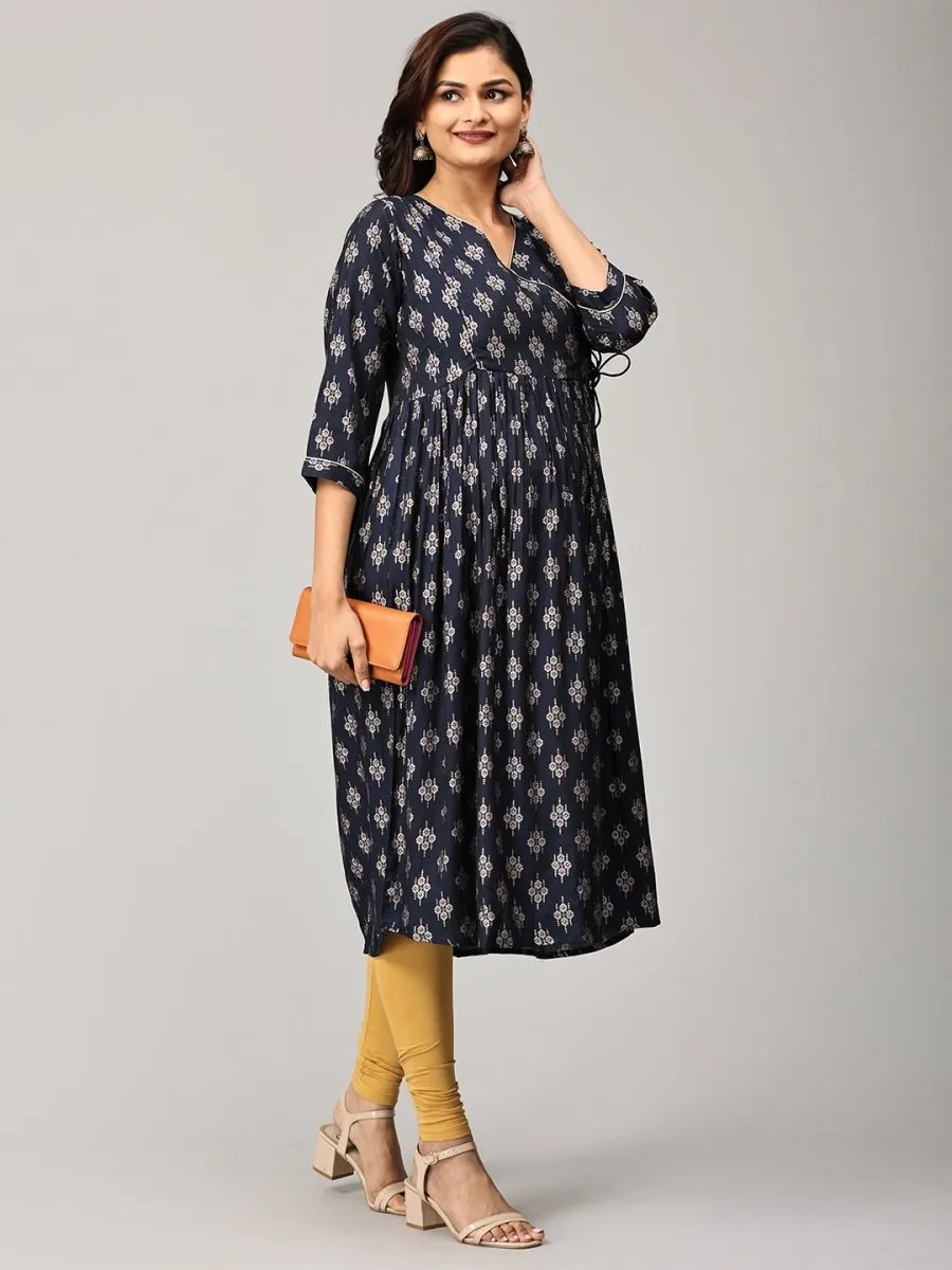 Crazy for Indigo Maternity and Nursing Anarkali Kurti