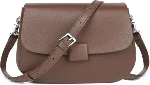 Crossbody Bags for Women, Genuine Leather Shoulder Bags with 2 Removable Adjustable Straps