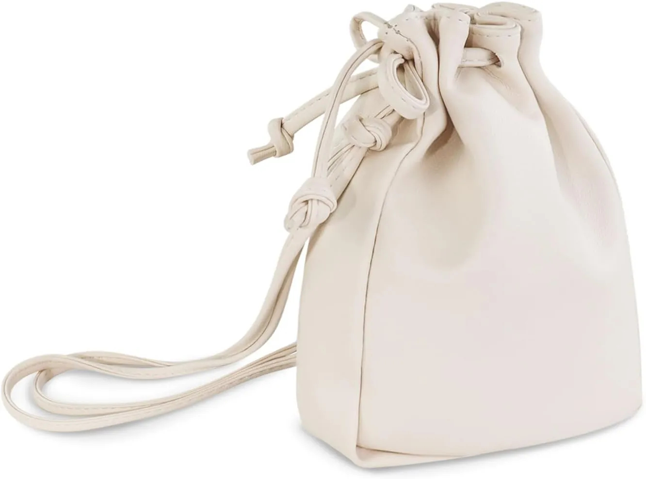 Crossbody Purse, PU Leather Small Crossbody Bags for Women, Drawstring Women's Cross body Handbags for Walking