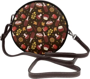 Crossbody Shoulder Bags for Women Small Round Satchel Handbags Purse