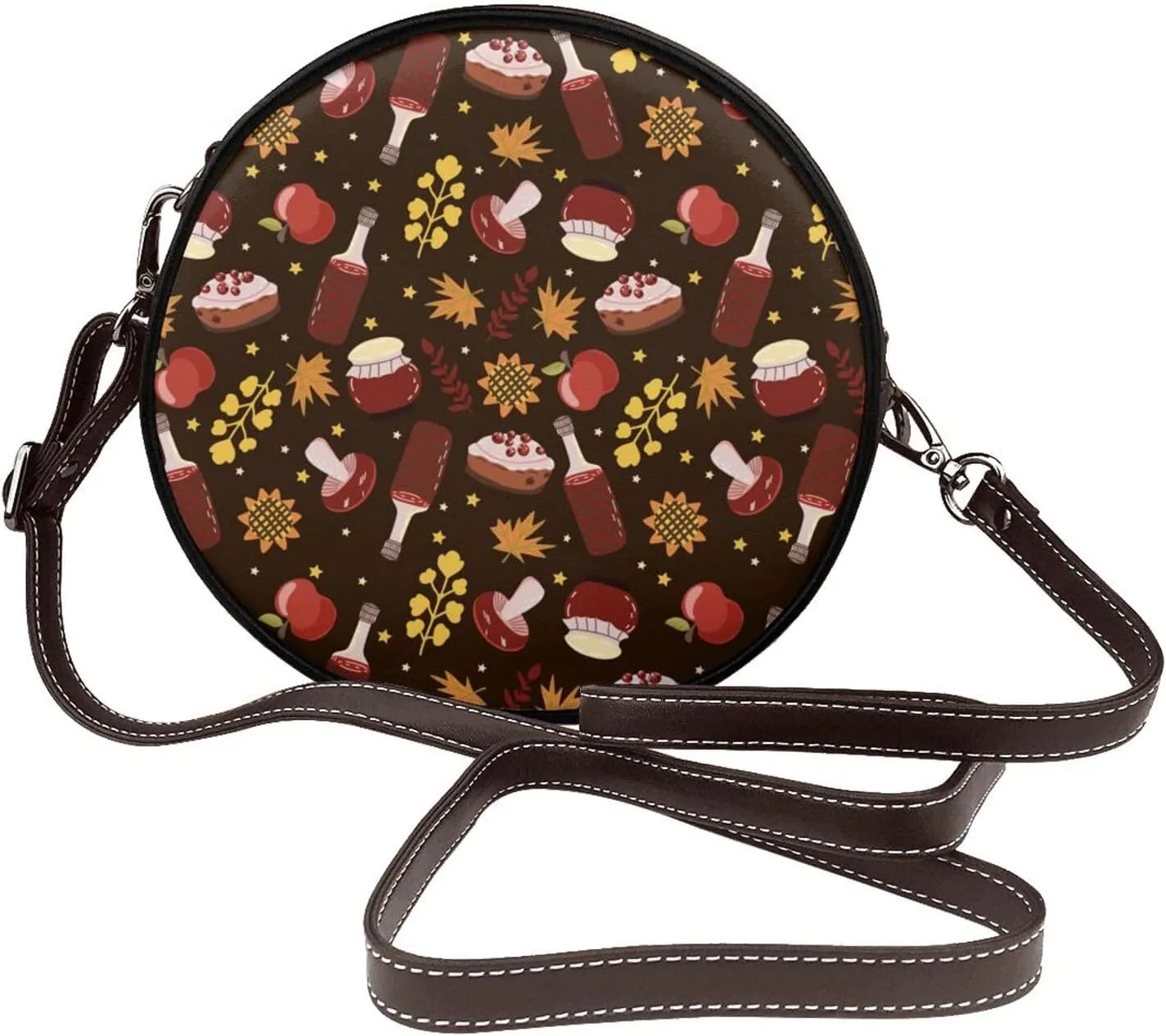 Crossbody Shoulder Bags for Women Small Round Satchel Handbags Purse