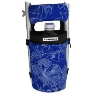 CRUTCHEZE CRUTCH BAG - BLUE and WHITE HIBISCUS