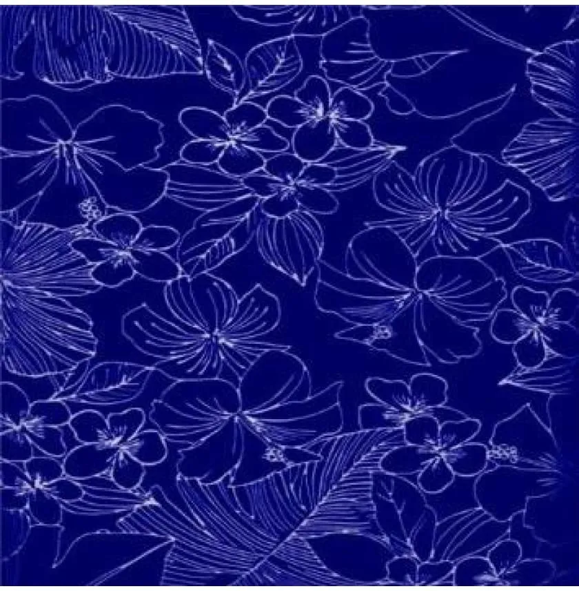 CRUTCHEZE CRUTCH BAG - BLUE and WHITE HIBISCUS