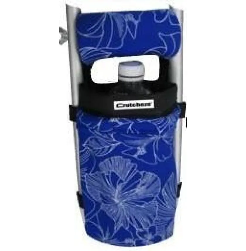 CRUTCHEZE CRUTCH BAG - BLUE and WHITE HIBISCUS