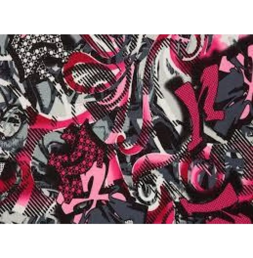 CRUTCHEZE CRUTCH PADDED COVERS - PINK GRAFFITI TATTOO