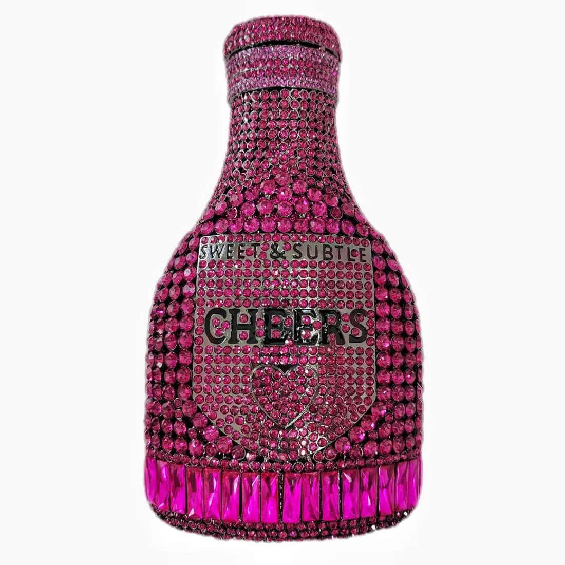 Crystal Champagne Bottle Clutch