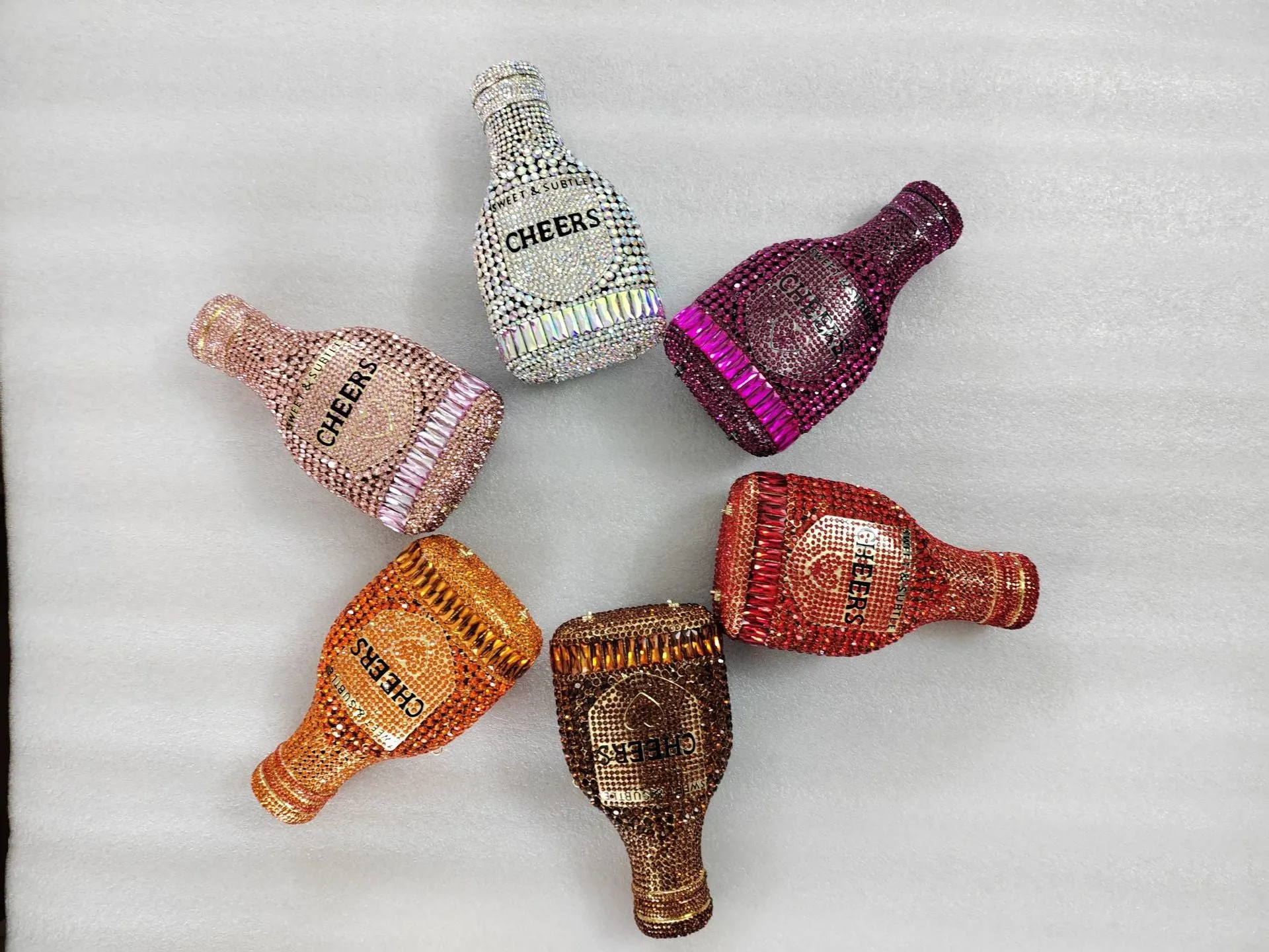 Crystal Champagne Bottle Clutch