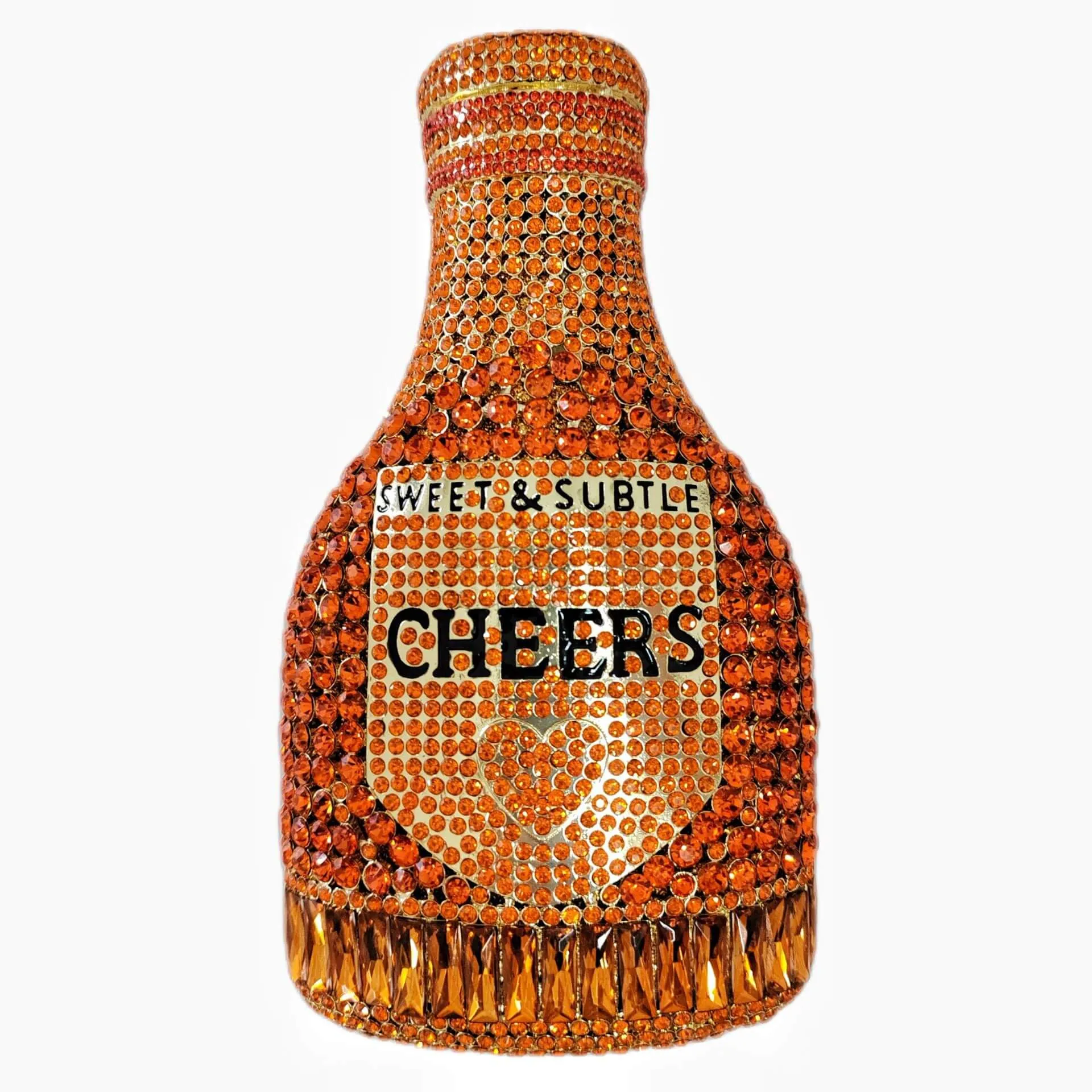 Crystal Champagne Bottle Clutch