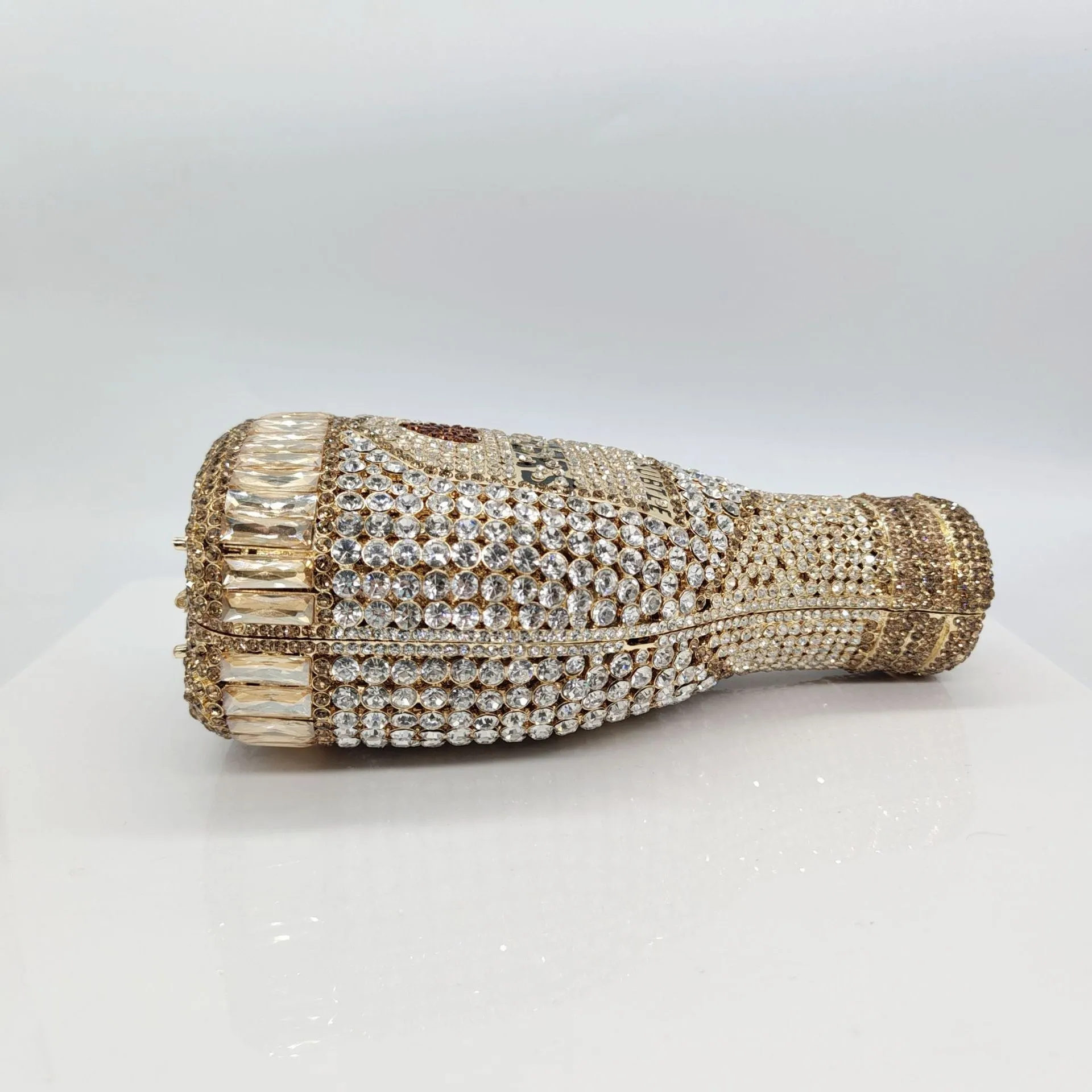 Crystal Champagne Bottle Clutch