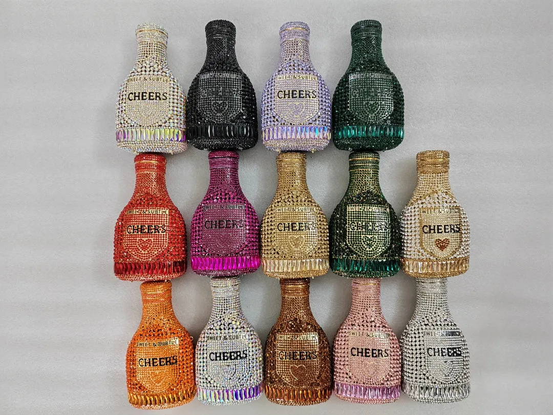 Crystal Champagne Bottle Clutch