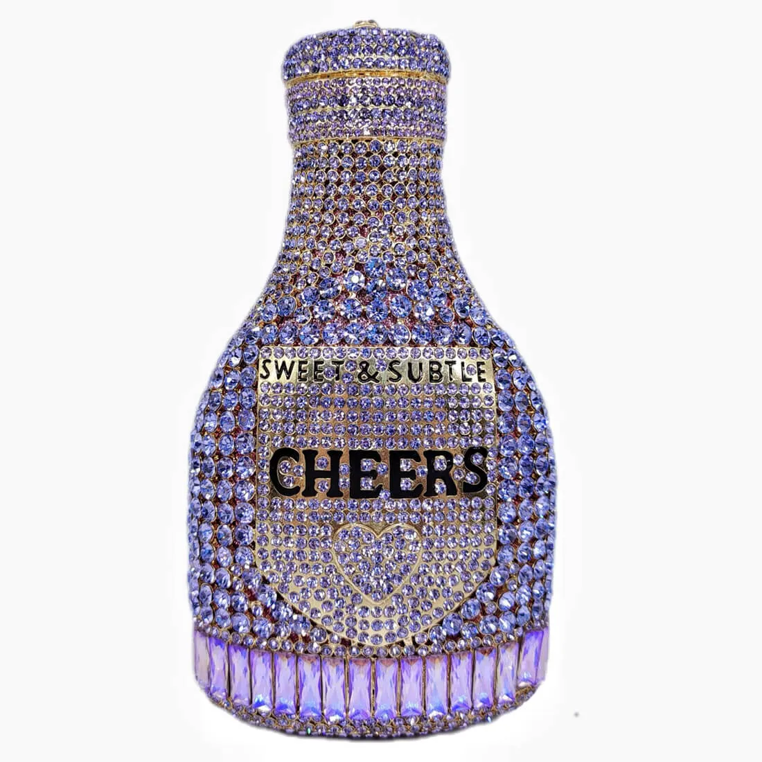 Crystal Champagne Bottle Clutch