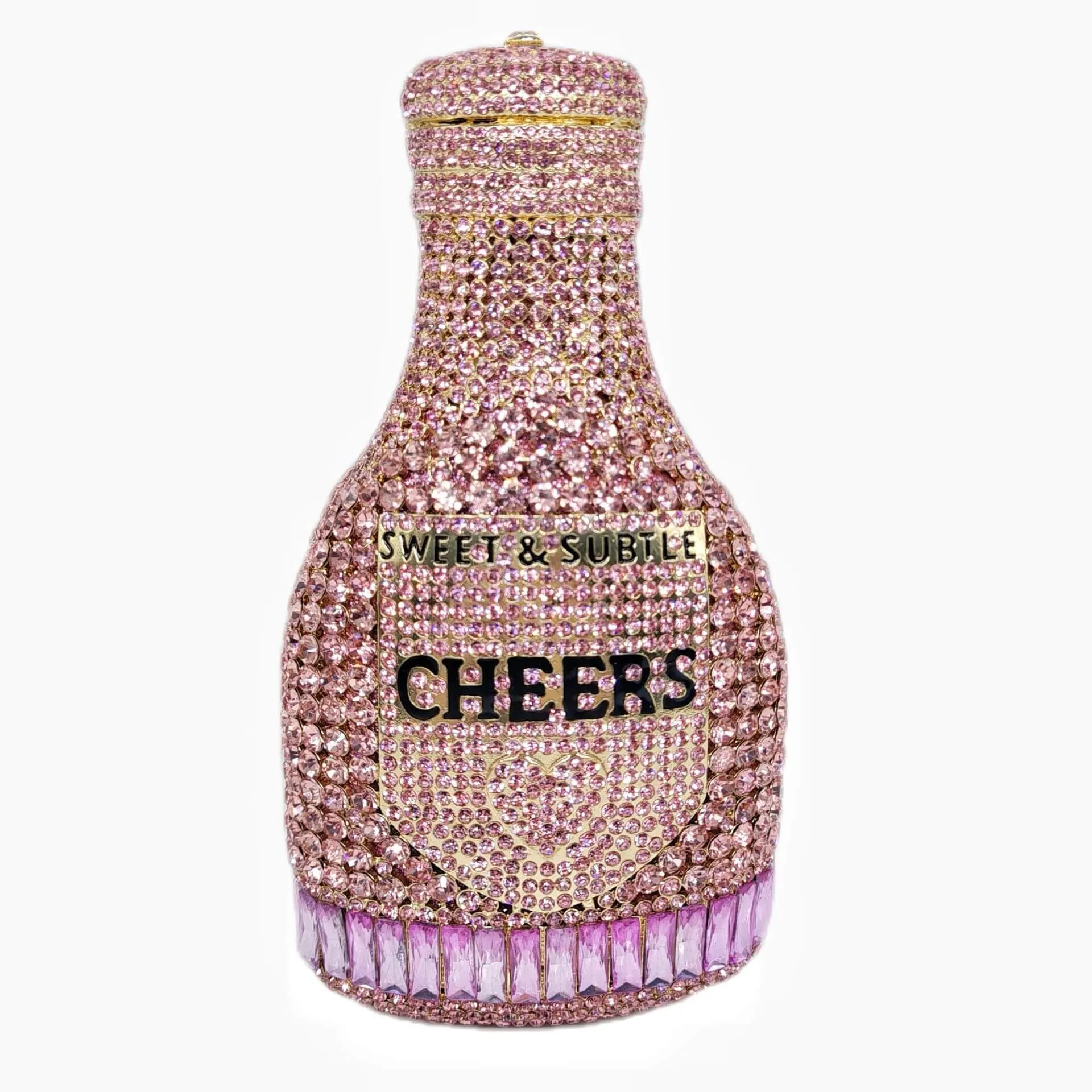 Crystal Champagne Bottle Clutch