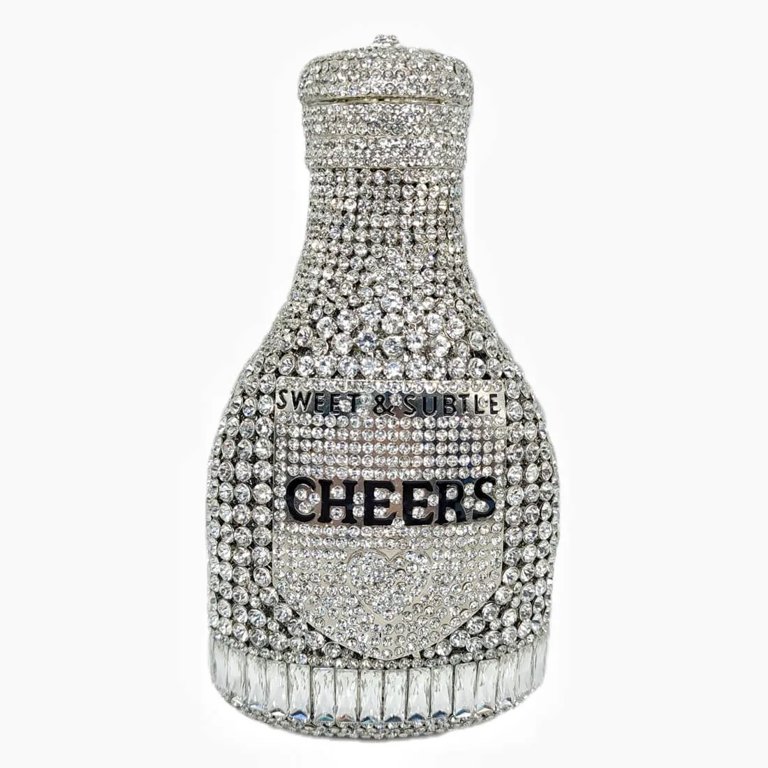 Crystal Champagne Bottle Clutch