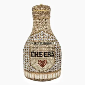 Crystal Champagne Bottle Clutch