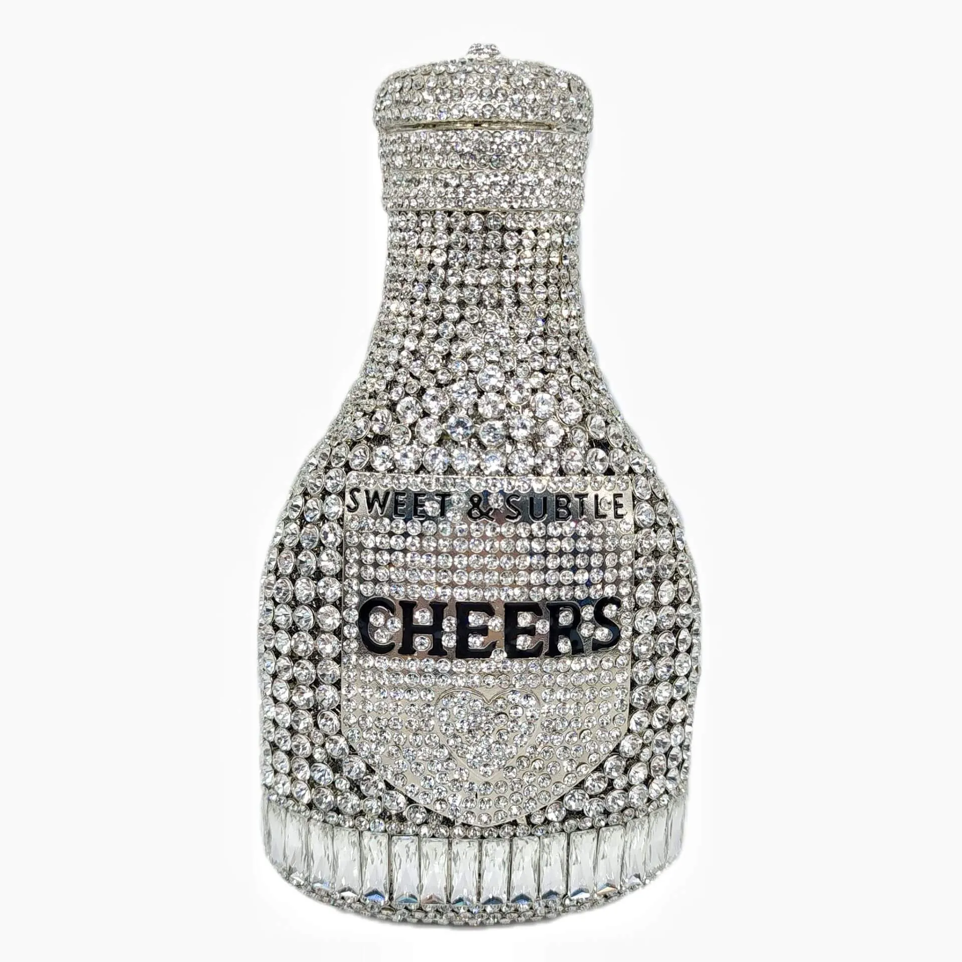 Crystal Champagne Bottle Clutch
