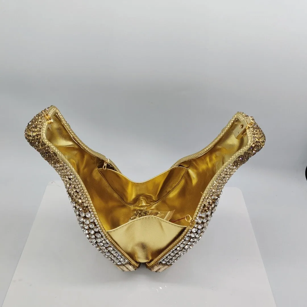 Crystal Champagne Bottle Clutch