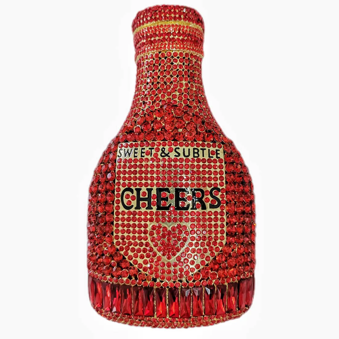 Crystal Champagne Bottle Clutch