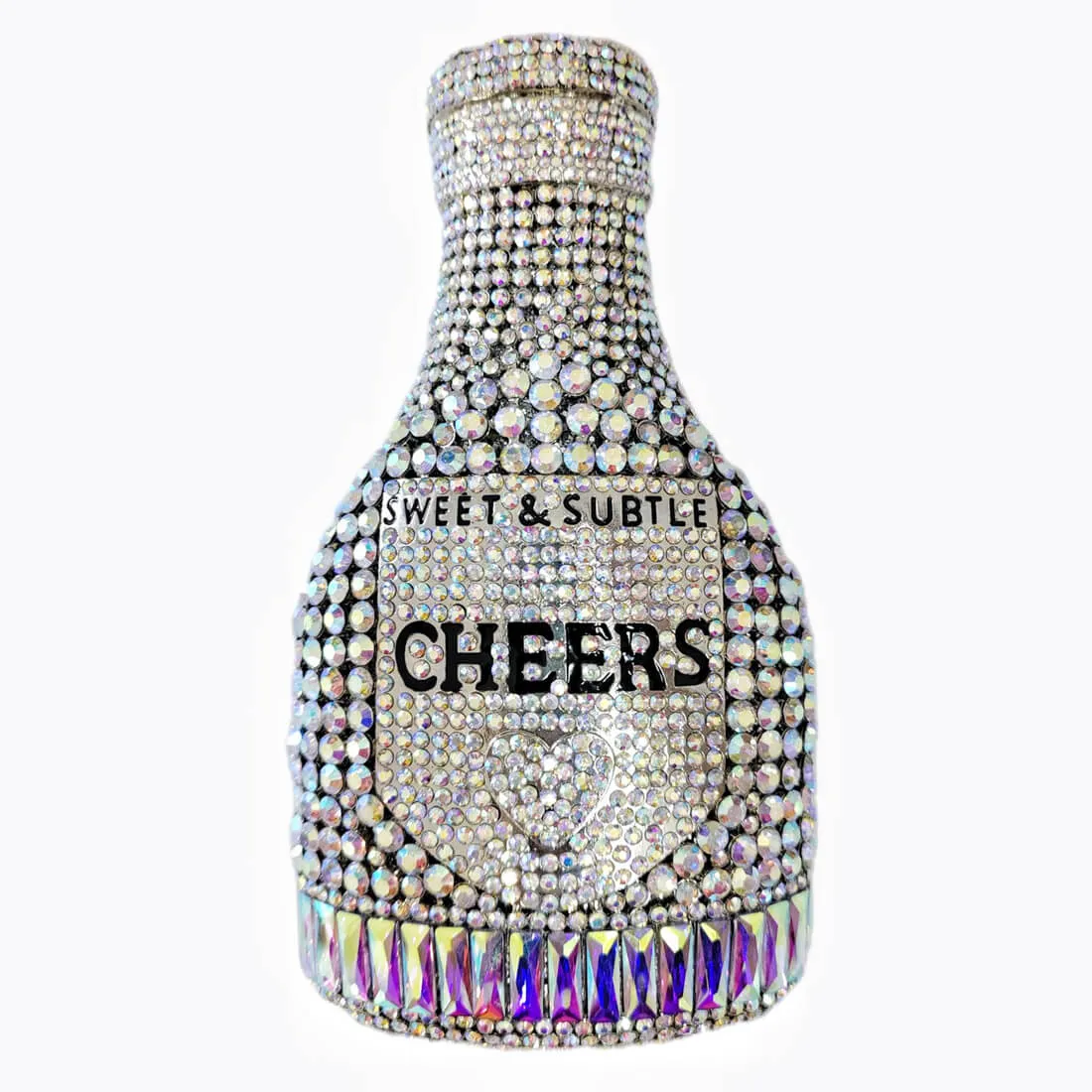 Crystal Champagne Bottle Clutch