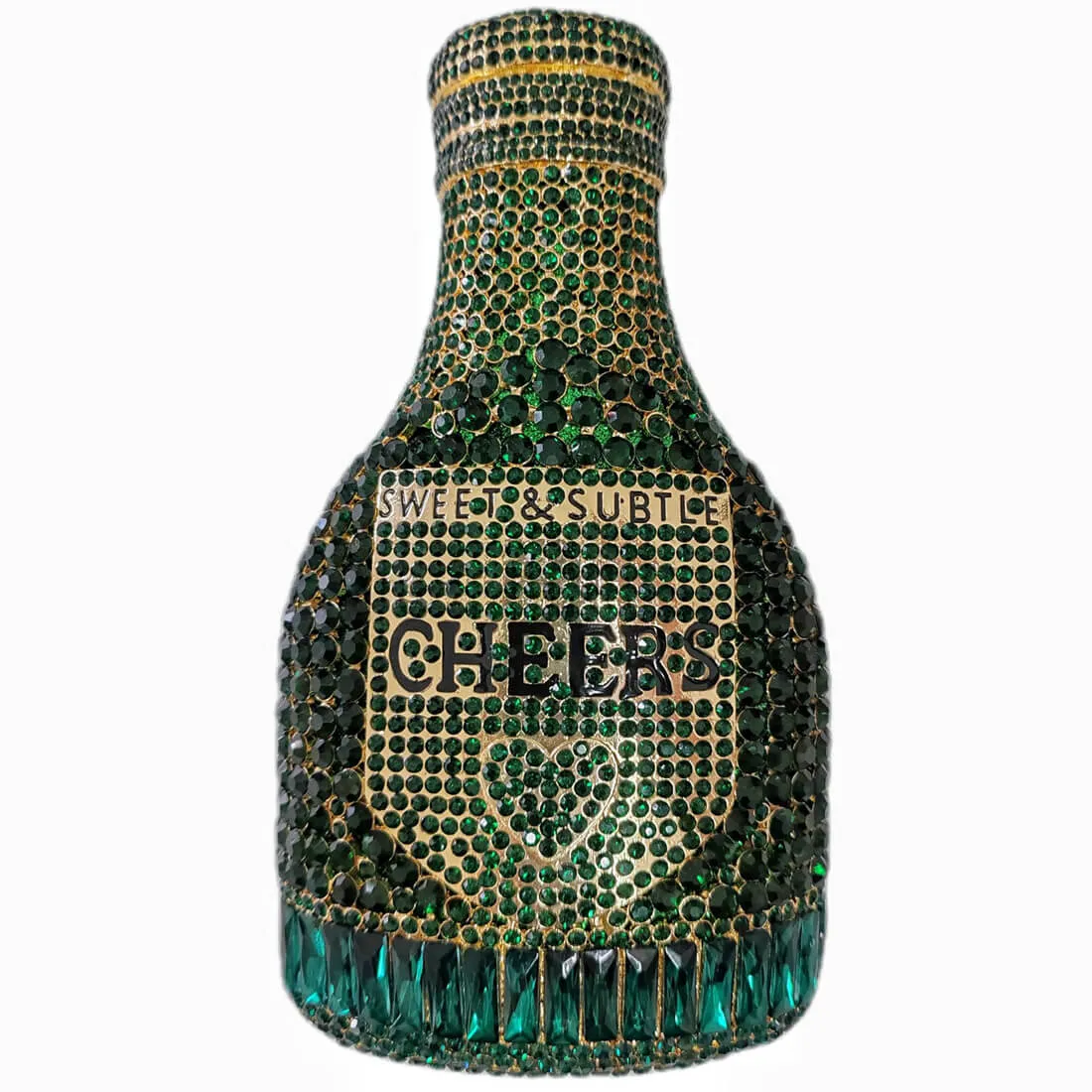 Crystal Champagne Bottle Clutch