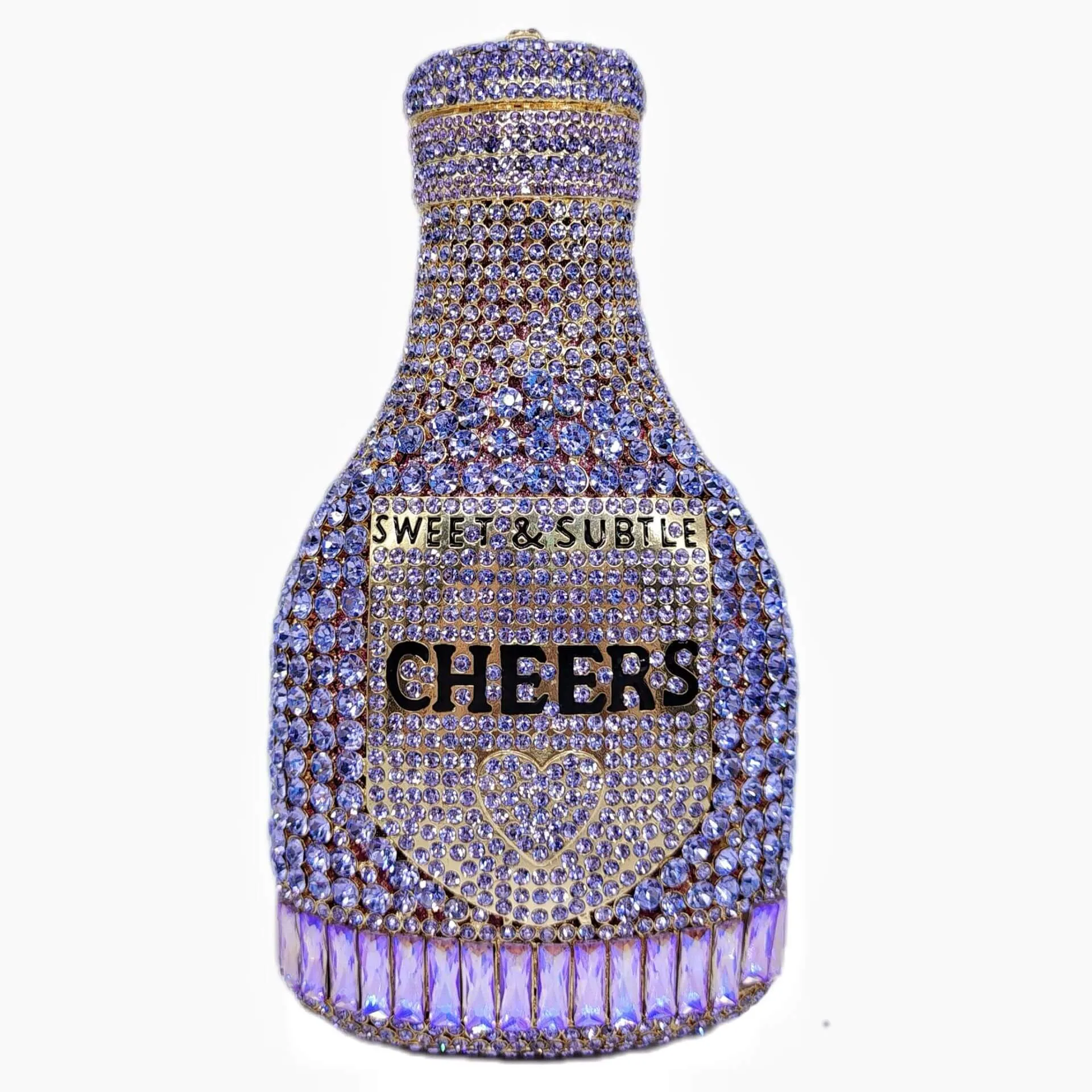 Crystal Champagne Bottle Clutch
