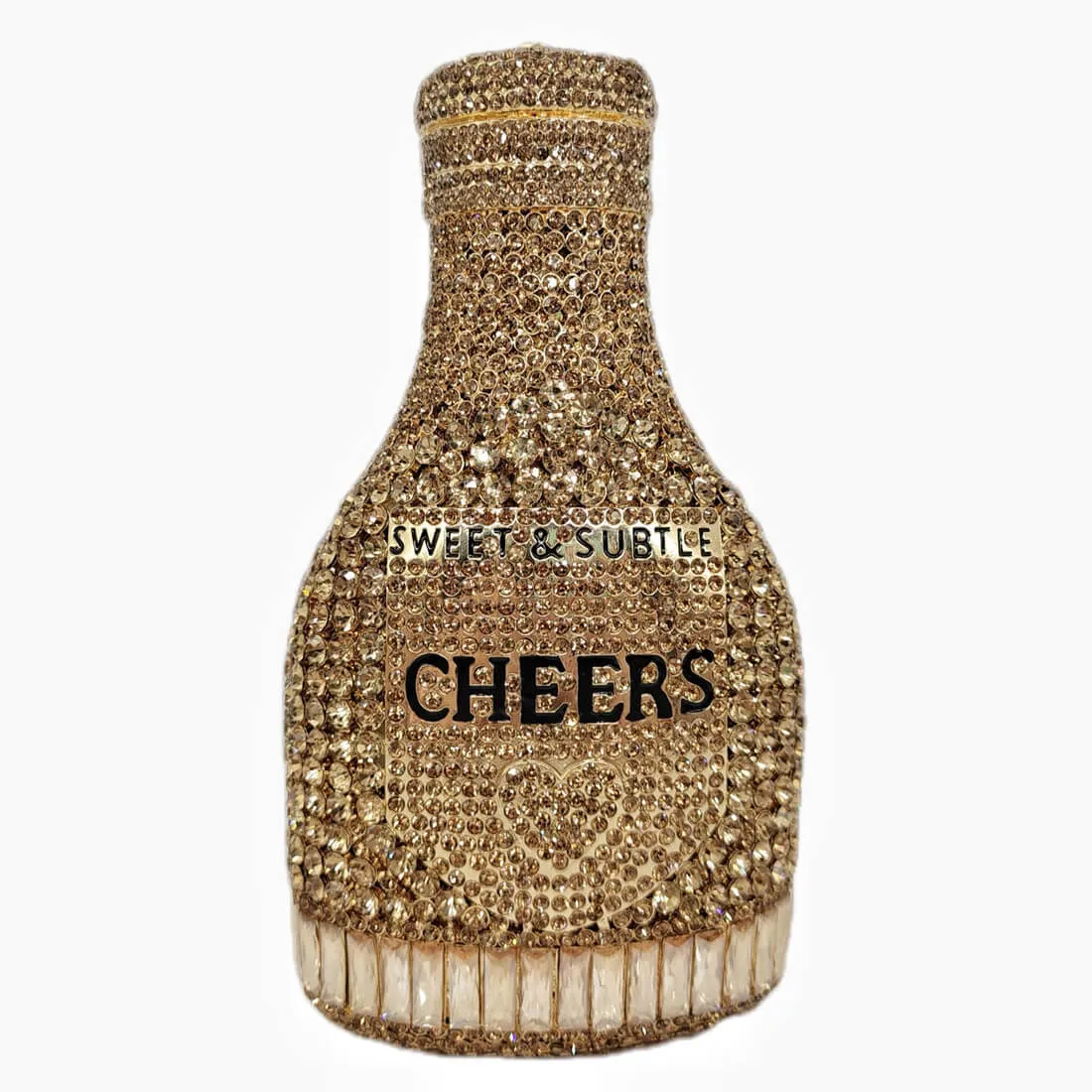 Crystal Champagne Bottle Clutch