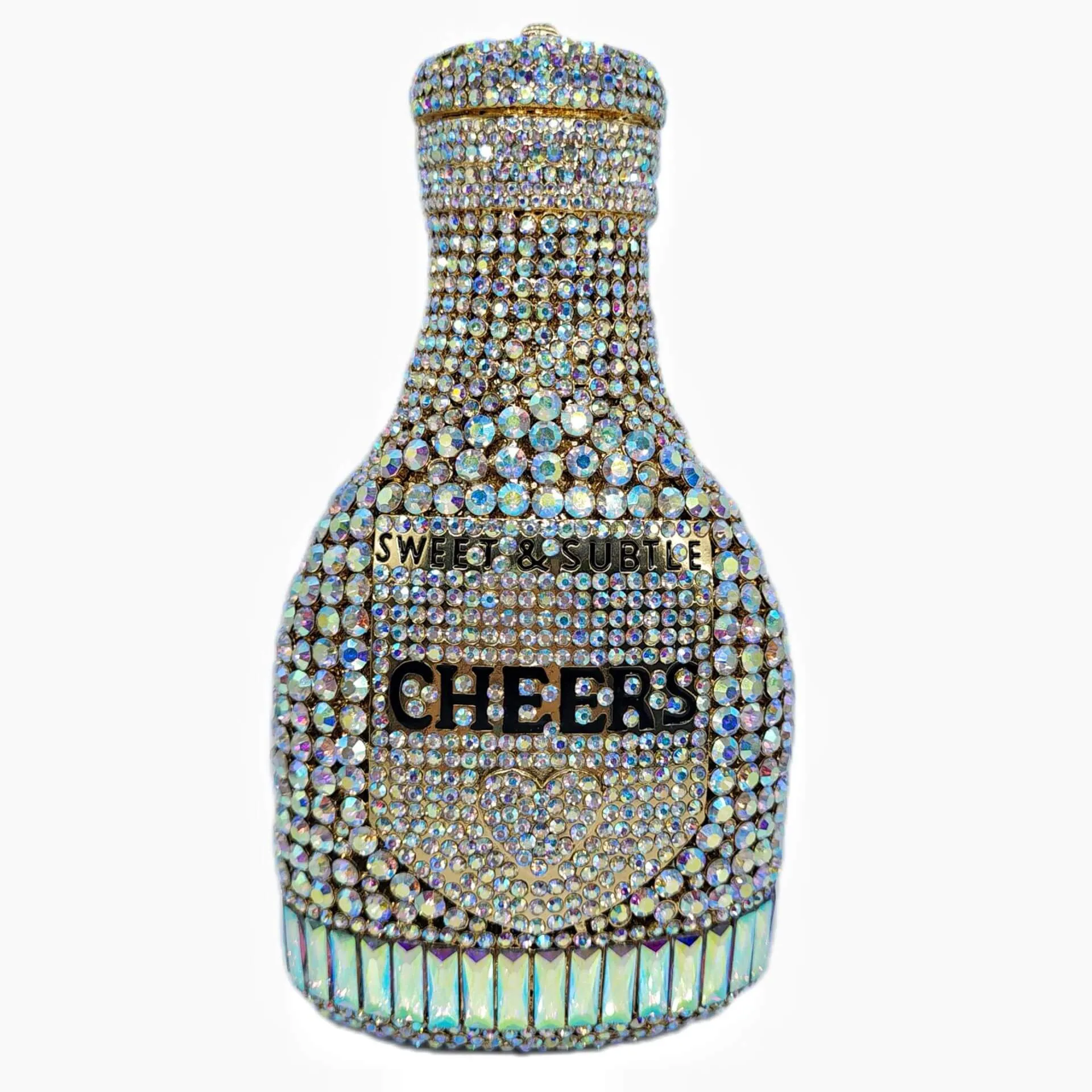 Crystal Champagne Bottle Clutch