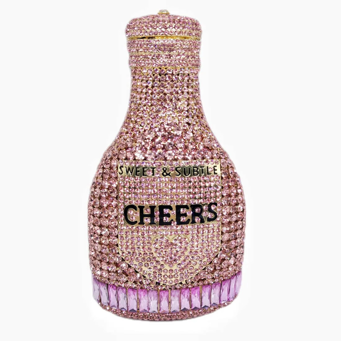 Crystal Champagne Bottle Clutch