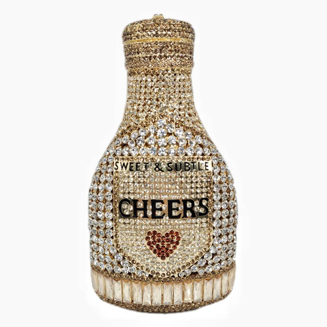 Crystal Champagne Bottle Clutch