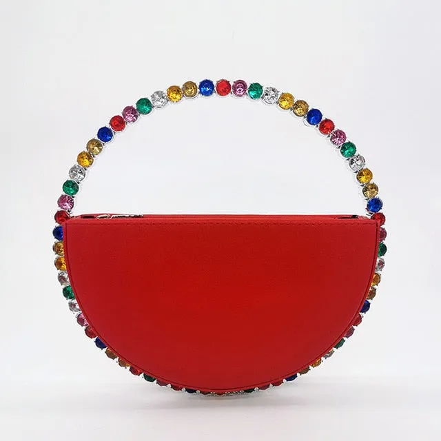 Crystal Circular Evening Clutch