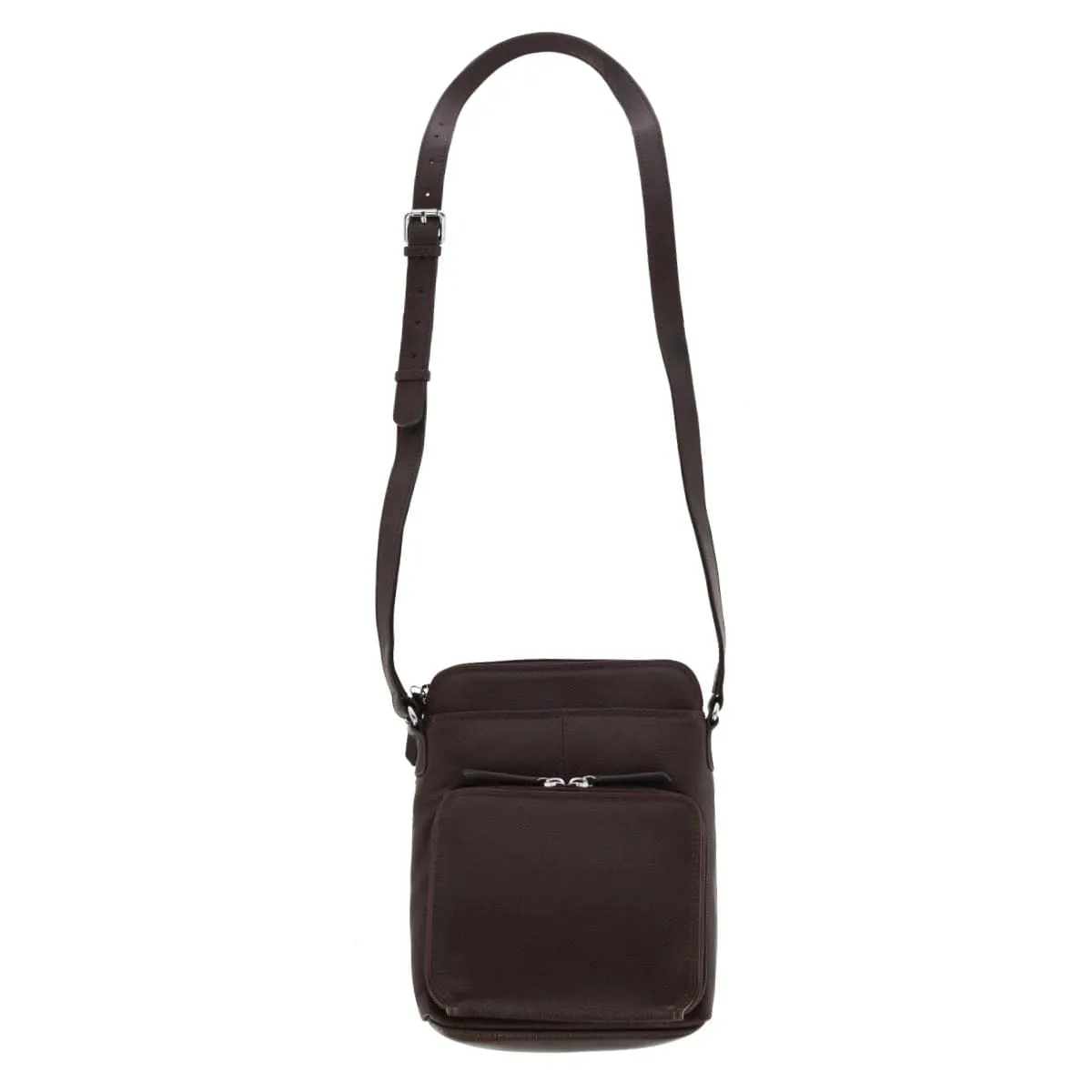 CTM® Women's Leather Small Crossbody Oganizer