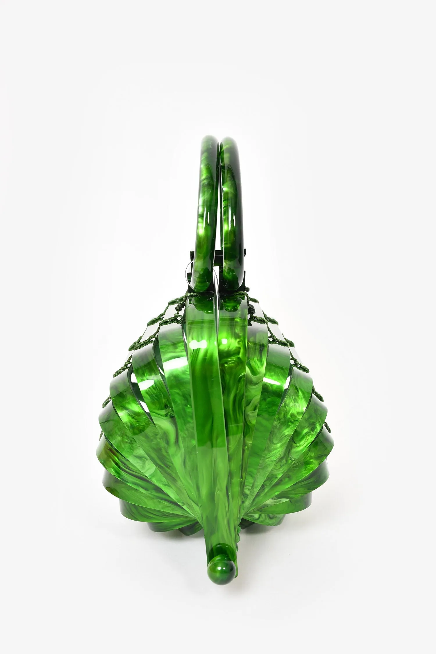 Cult Gaia Green Acrylic 'Lilleth' Top Handle Bag