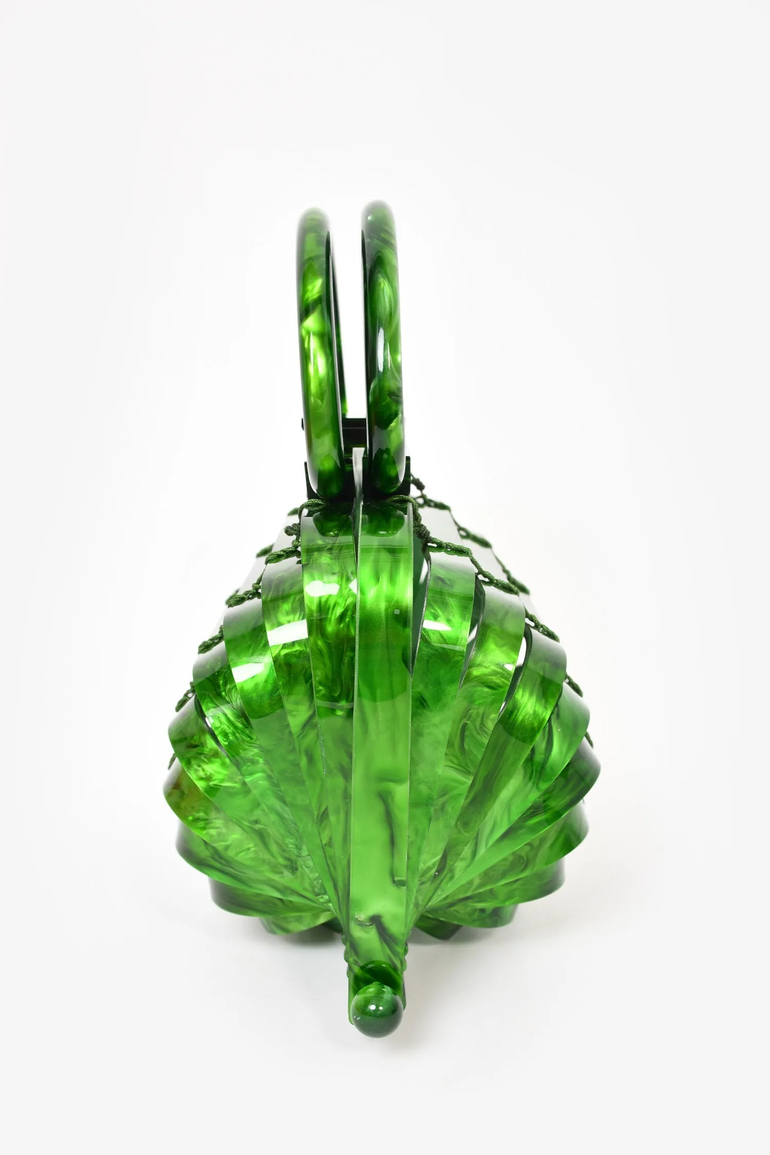 Cult Gaia Green Acrylic 'Lilleth' Top Handle Bag