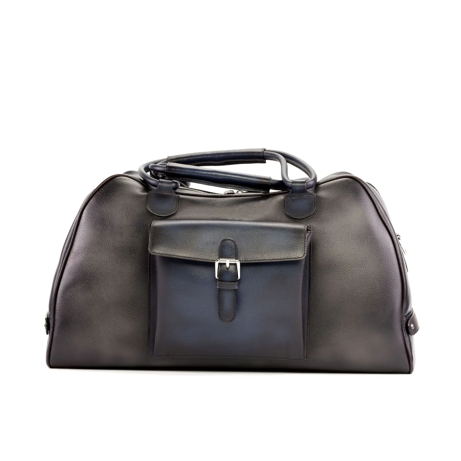 Custom Travel Sport Duffle Bag Leather Burgundy Grey 5225