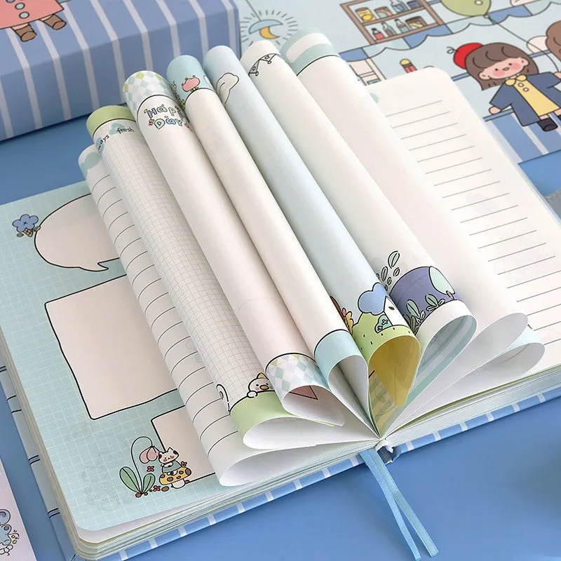 Cute Cartoon 3D Title Page Hardcover Diary