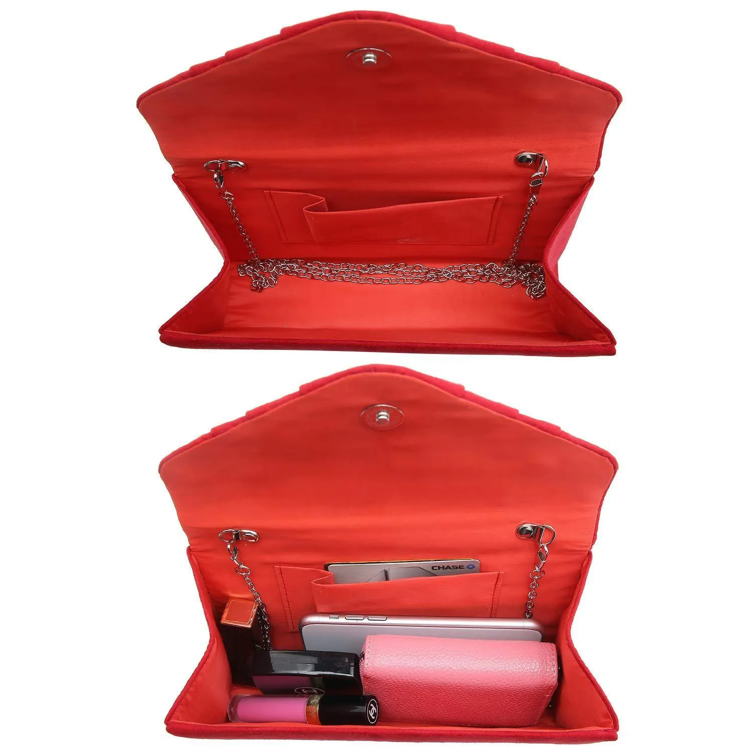 Dasein Women's Evening Bag Pleated Envelope Clutch l Dasein