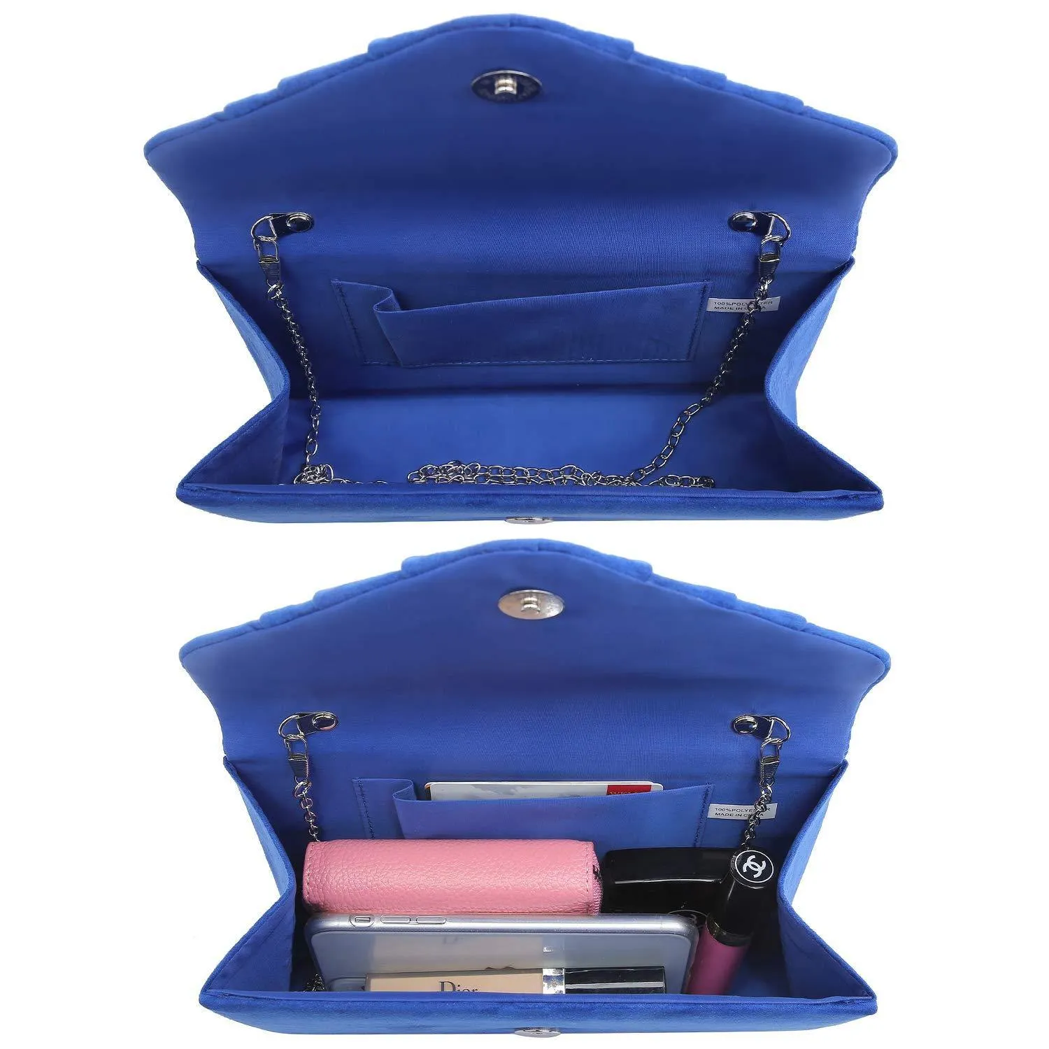 Dasein Women's Evening Bag Pleated Envelope Clutch l Dasein
