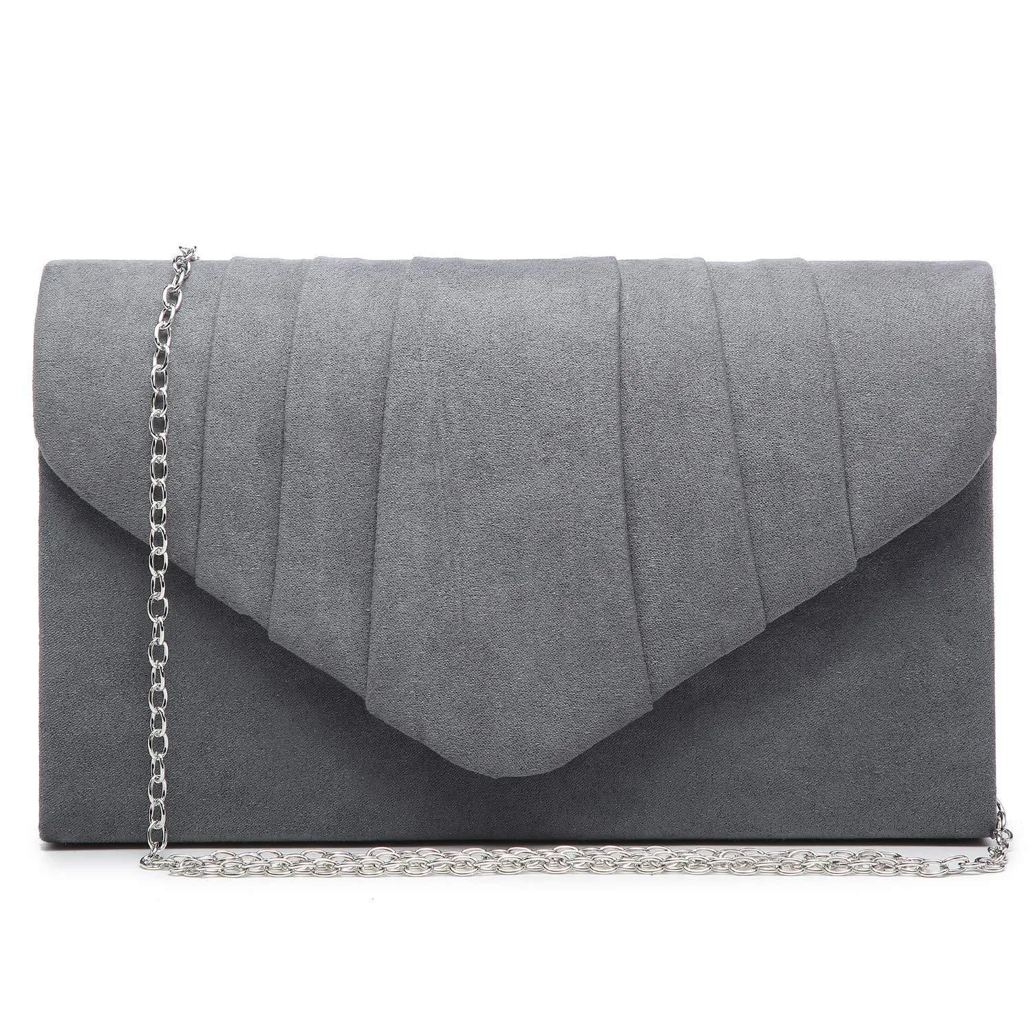 Dasein Women's Evening Bag Pleated Envelope Clutch l Dasein