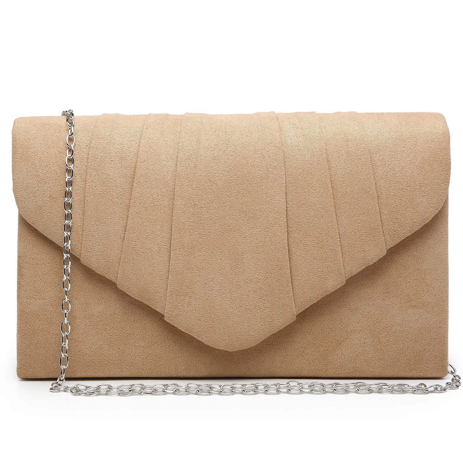 Dasein Women's Evening Bag Pleated Envelope Clutch l Dasein