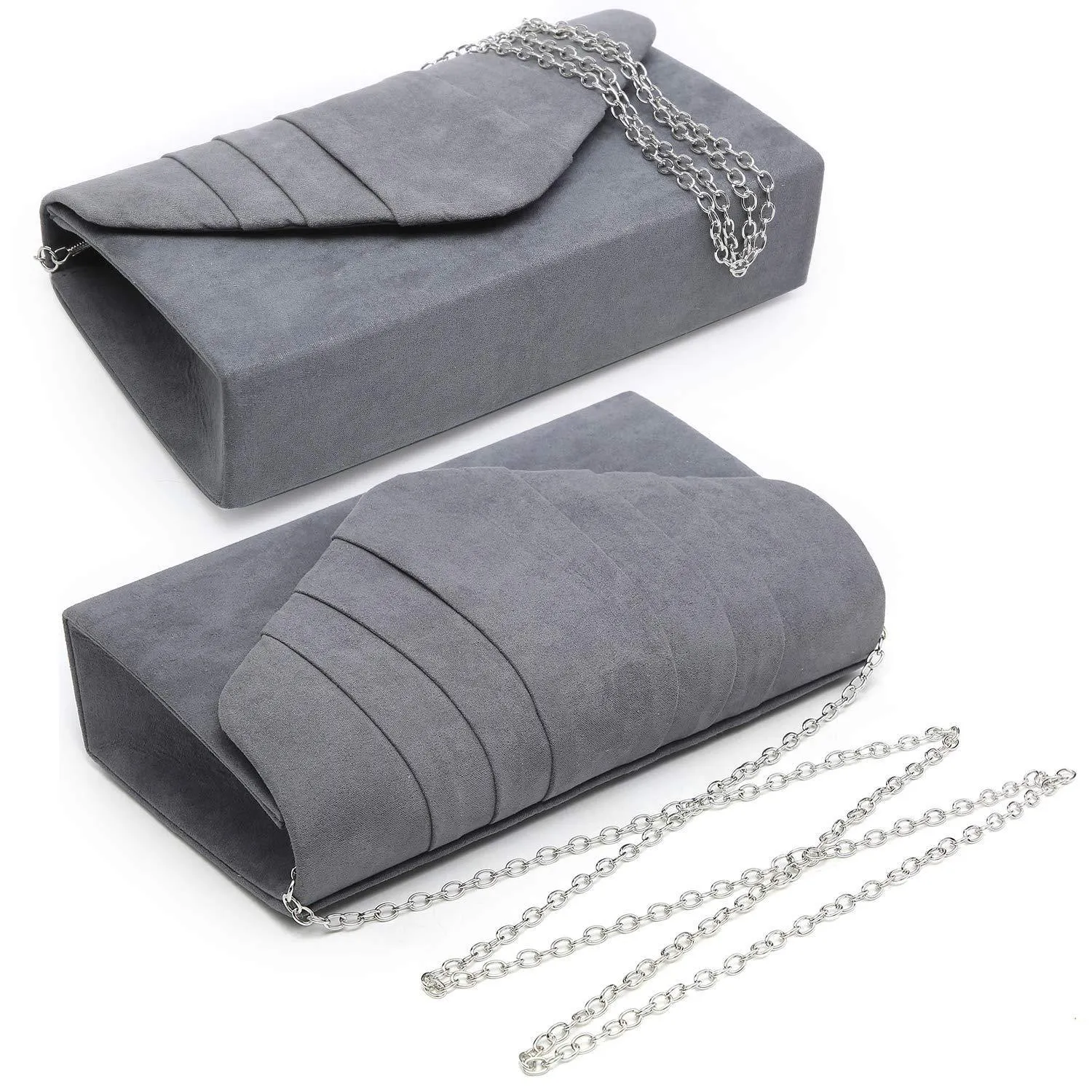 Dasein Women's Evening Bag Pleated Envelope Clutch l Dasein