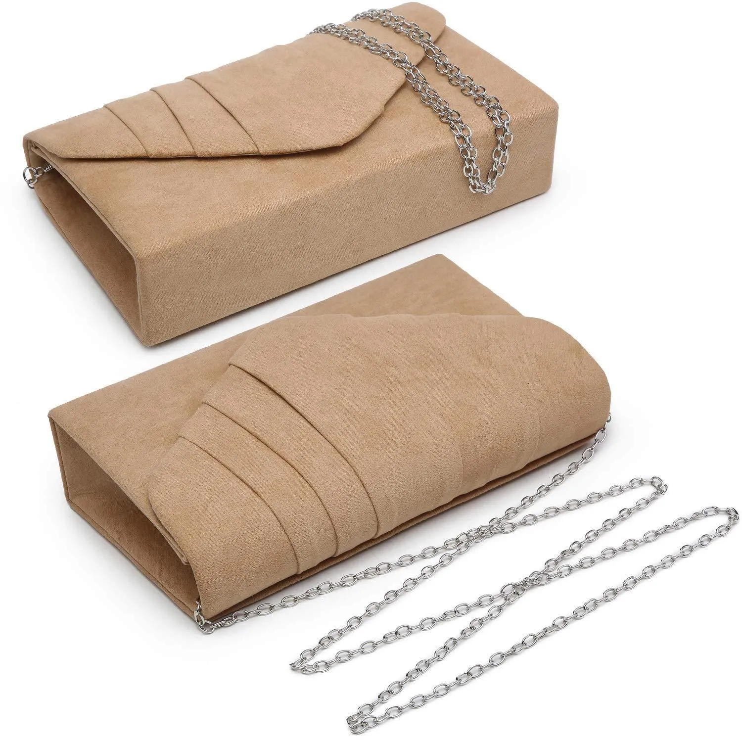 Dasein Women's Evening Bag Pleated Envelope Clutch l Dasein