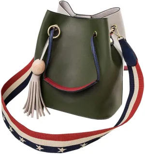 DEERWORD Women's Handbag, Elegant Bag, Handbag, Vintage PU Leather, 5383, 1-Piece Set
