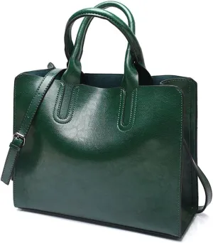 DEERWORD Women's Shoulder Bag Elegant Bag Italy Vintage PU Leather 5502 1-Piece Set
