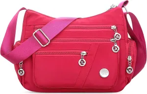 DEEVORCA Casual Women's Shoulder Bags Fashion Simple Shoulder Bag Medium Lightweight Nylon Waterproof Messenger Bag for Travel Work Shopping Daily Shoulder Bags Handbags