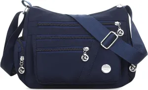 DEEVORCA Casual Women's Shoulder Bags Fashion Simple Shoulder Bag Medium Lightweight Nylon Waterproof Messenger Bag for Travel Work Shopping Daily Shoulder Bags Handbags